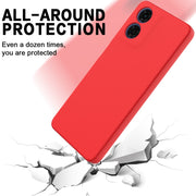 For Motorola Moto E14 Solid Color Liquid Silicone Dropproof Full Coverage Phone Case(Red)