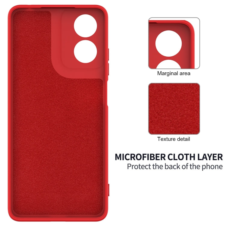For Motorola Moto E14 Solid Color Liquid Silicone Dropproof Full Coverage Phone Case(Red)