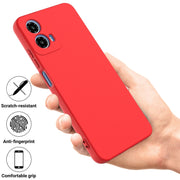 For Motorola Moto G45 Solid Color Liquid Silicone Dropproof Full Coverage Phone Case(Red)