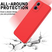 For Motorola Moto G45 Solid Color Liquid Silicone Dropproof Full Coverage Phone Case(Red)