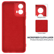 For Motorola Moto G45 Solid Color Liquid Silicone Dropproof Full Coverage Phone Case(Red)