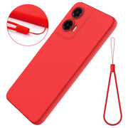For Motorola Moto G35 Solid Color Liquid Silicone Dropproof Full Coverage Phone Case(Red)