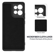 For Motorola Moto G75 Solid Color Liquid Silicone Dropproof Full Coverage Phone Case(Black)