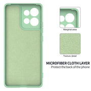 For Motorola Moto G75 Solid Color Liquid Silicone Dropproof Full Coverage Phone Case(Green)