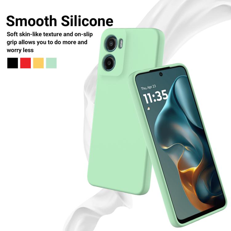 For Motorola Moto G05 / E15 Solid Color Liquid Silicone Dropproof Full Coverage Phone Case(Green)