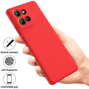 For Motorola Moto G15 Solid Color Liquid Silicone Dropproof Full Coverage Phone Case(Red)