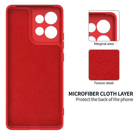 For Motorola Moto G15 Solid Color Liquid Silicone Dropproof Full Coverage Phone Case(Red)