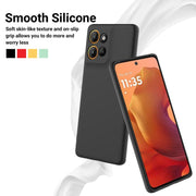 For Motorola Moto G15 Power Solid Color Liquid Silicone Dropproof Full Coverage Phone Case(Black)