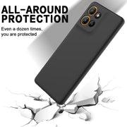 For Motorola Moto G15 Power Solid Color Liquid Silicone Dropproof Full Coverage Phone Case(Black)