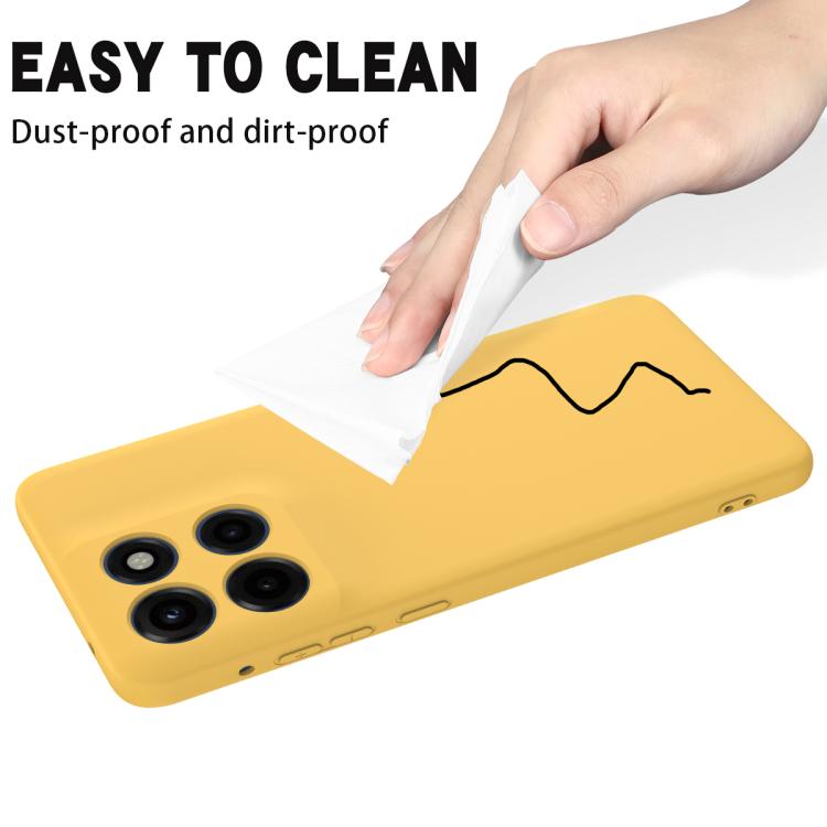 For Motorola Edge 60 Stylus Solid Color Liquid Silicone Dropproof Full Coverage Phone Case(Yellow)