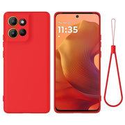 For Motorola Moto G86 5G Solid Color Liquid Silicone Dropproof Full Coverage Phone Case(Red)