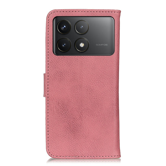 For Xiaomi Redmi K70 5G / K70 Pro 5G KHAZNEH Cowhide Texture Flip Leather Phone Case(Pink)