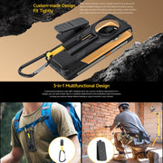 For Ulefone Armor 23 Ultra Ulefone Back Clip Phone Case with Carabiner(Black)