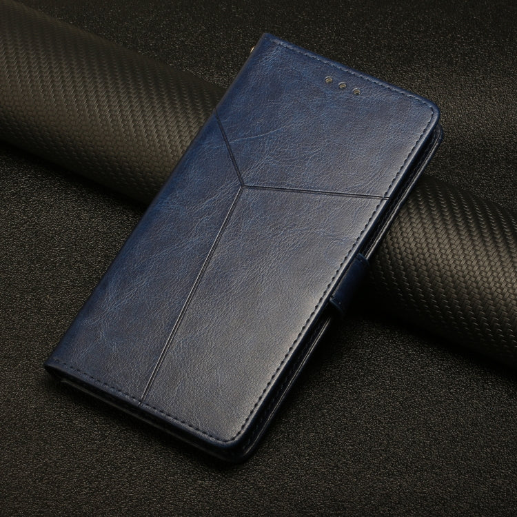 For iPhone SE 2024 HT01 Y-shaped Pattern Flip Leather Phone Case(Blue)