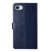 For iPhone SE 2024 HT01 Y-shaped Pattern Flip Leather Phone Case(Blue)