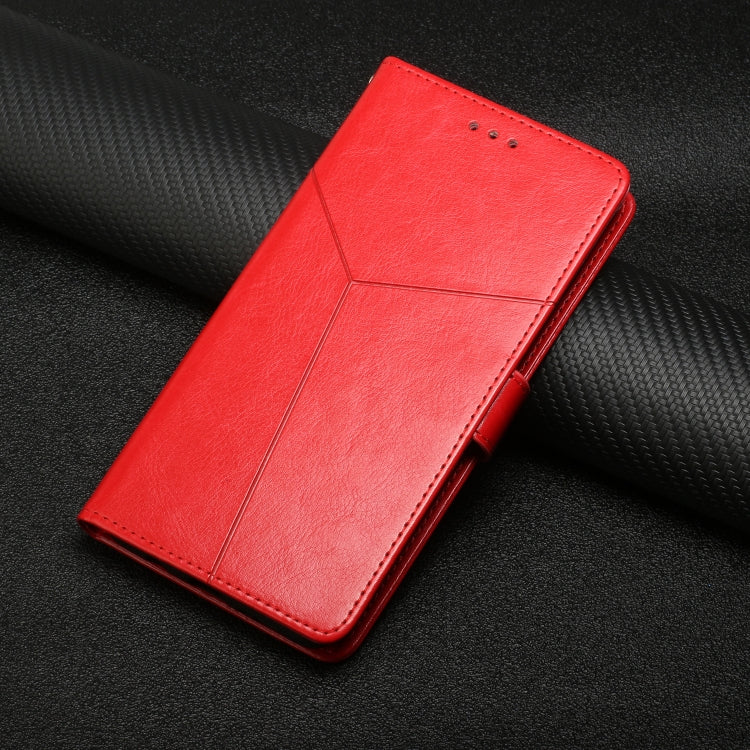 For iPhone 16 Pro Max HT01 Y-shaped Pattern Flip Leather Phone Case(Red)