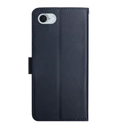For iPhone 16e Genuine Leather Fingerprint-proof Flip Phone Case(Blue)