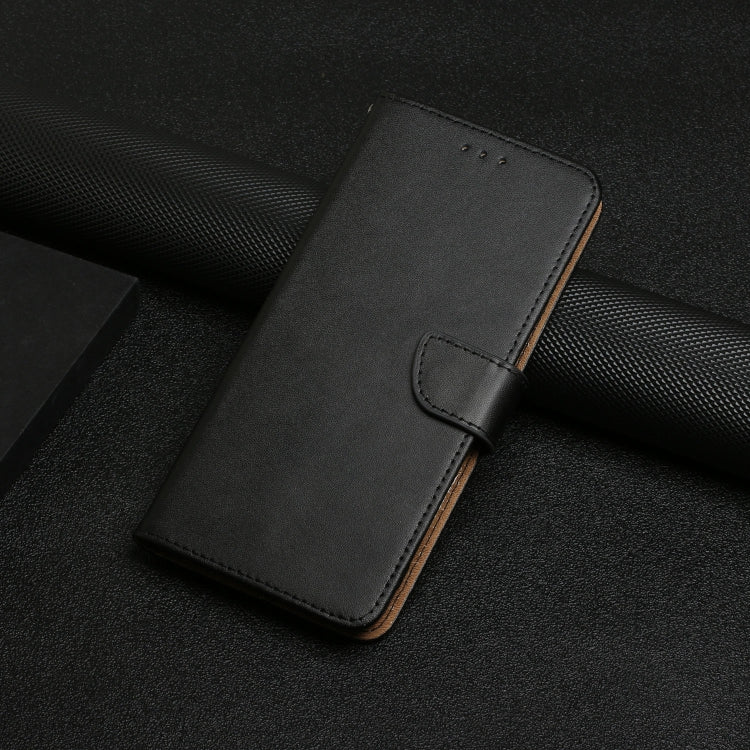 For iPhone 16 Pro Max Genuine Leather Fingerprint-proof Flip Phone Case(Black)