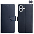For iPhone 16 Plus Genuine Leather Fingerprint-proof Flip Phone Case(Blue) - iPhone 16 Plus Cases by PMC TechLife | Online Shopping South Africa | PMC TechLife | Buy Now Pay Later Mobicred