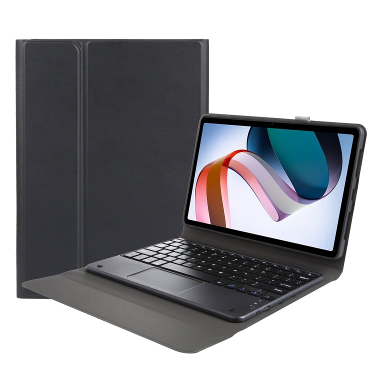 For Xiaomi Redmi Pad SE Ultra-thin Bluetooth Keyboard Leather Case with Touchpad(Black)
