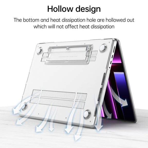 For Macbook Pro 14 A2918/A2992/A2779 Frosted Translucent Laptop Protective Case(Black)