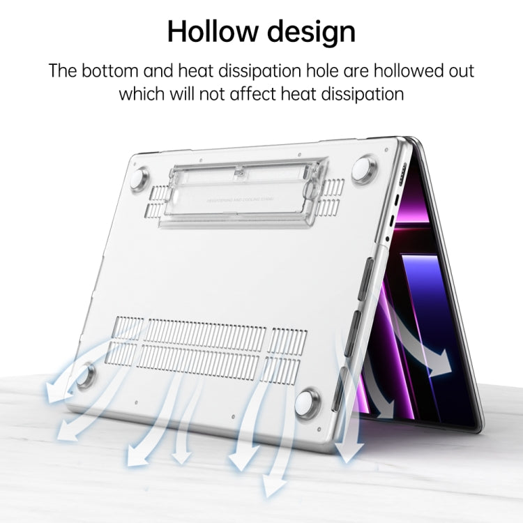 For Macbook Pro 14 A2918/A2992/A2779 Frosted Translucent Laptop Protective Case(Black)