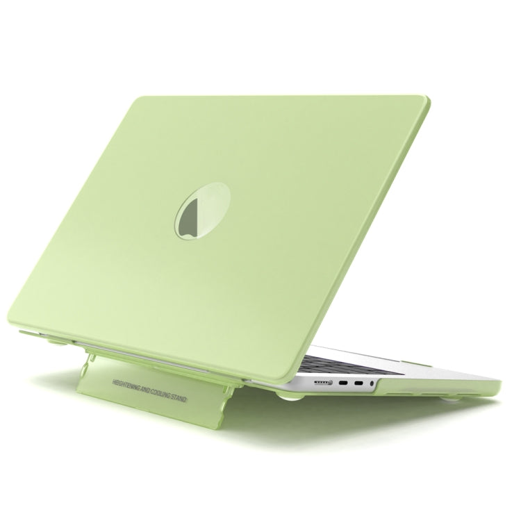 For MacBook Air 13.6 A3113 / M4 A3240 Frosted Translucent Laptop Protective Case(Morandi Green)
