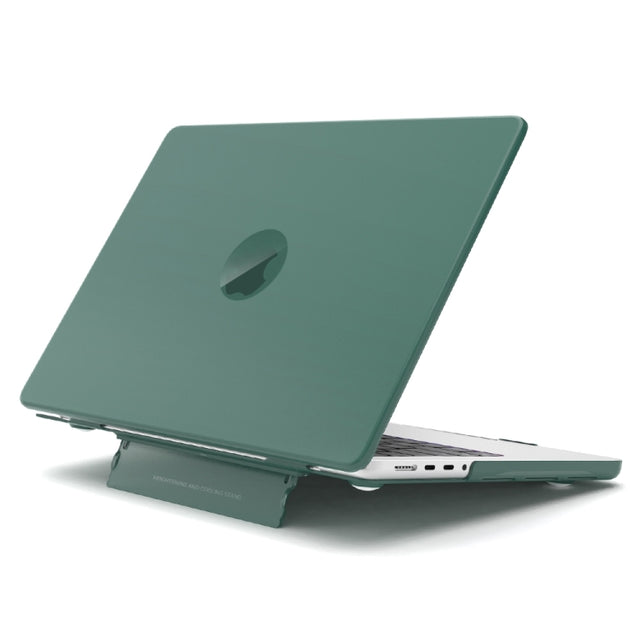 For Macbook Pro 16.2 2023 A2991/A2780 Frosted Translucent Laptop Protective Case(Dark Green)