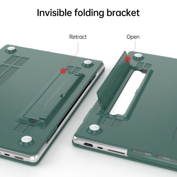 For Macbook Pro 16.2 2023 A2991/A2780 Frosted Translucent Laptop Protective Case(Morandi Green)