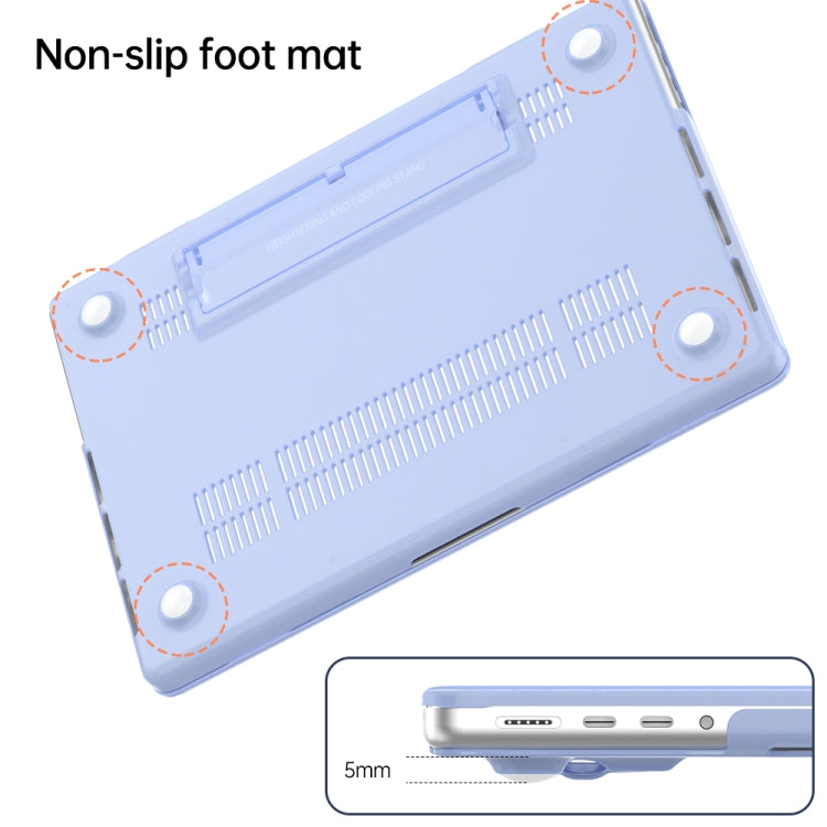 For MacBook Pro 16 inch A2141 Frosted Translucent Laptop Protective Case(Black)