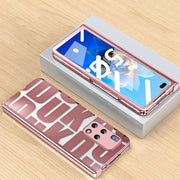 For Huawei Mate X2 Integrated Electroplating Folding Phone Case with Hinge(Rose Gold)
