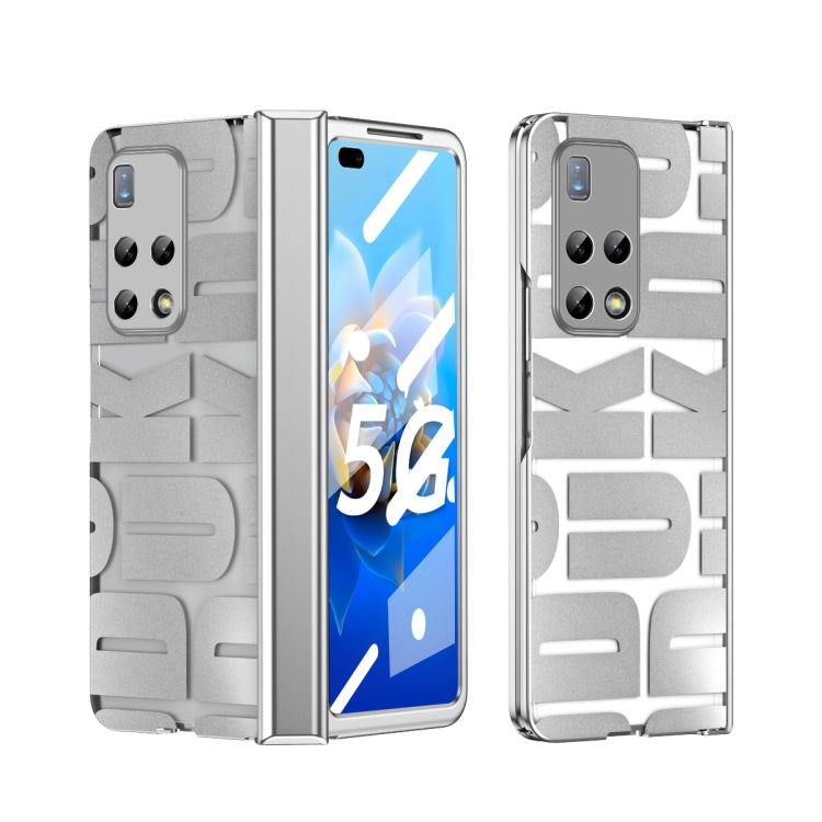 For Huawei Mate X2 Integrated Electroplating Folding Phone Case with Hinge(Silver)