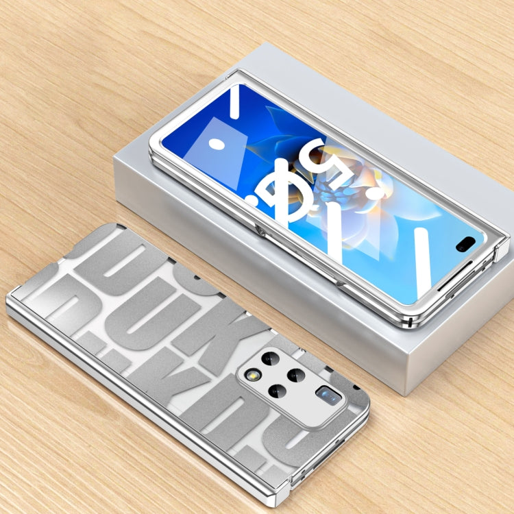 For Huawei Mate X2 Integrated Electroplating Folding Phone Case with Hinge(Silver)