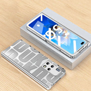 For Huawei Mate X2 Integrated Electroplating Folding Phone Case with Hinge(Silver)