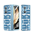 For Honor Magic V Integrated Electroplating Folding Phone Case with Hinge(Blue) - Honor Cases by PMC TechLife | Online Shopping South Africa | PMC TechLife | Buy Now Pay Later Mobicred
