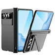 For Google Pixel Fold Integrated Electroplating Pen Slot Folding Phone Case with Stylus(Black) - Google Cases by PMC TechLife | Online Shopping South Africa | PMC TechLife | Buy Now Pay Later Mobicred