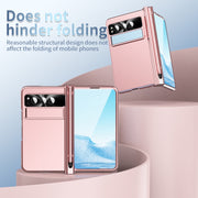 For Google Pixel Fold Integrated Electroplating PC Folding Phone Case(Pink)