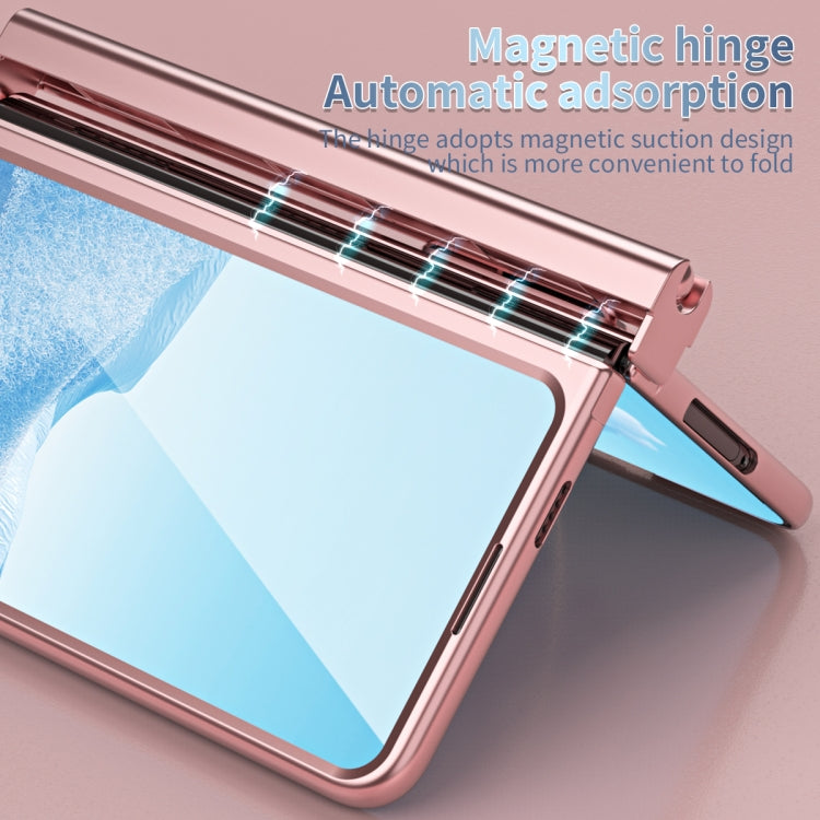 For Google Pixel Fold Integrated Electroplating PC Folding Phone Case(Pink)