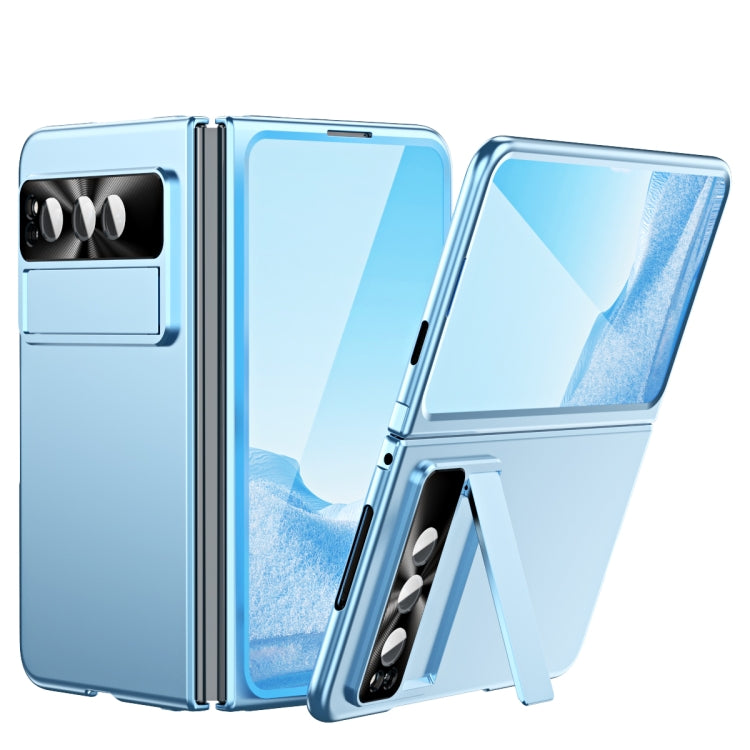 For Google Pixel Fold Integrated Electroplating PC Folding Phone Case(Blue)