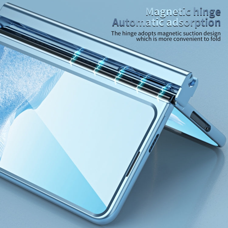 For Google Pixel Fold Integrated Electroplating PC Folding Phone Case(Blue)