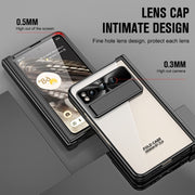 For Google Pixel Fold Integrated Electroplating Folding Phone Case with Hinge(Black)