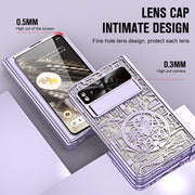 For Google Pixel Fold Mechanical Legend Integrated Electroplating All-inclusive Phone Case(Purple)