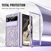 For Google Pixel Fold Mechanical Legend Integrated Electroplating All-inclusive Phone Case(Purple)