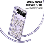 For Google Pixel Fold Mechanical Legend Integrated Electroplating All-inclusive Phone Case(Purple)