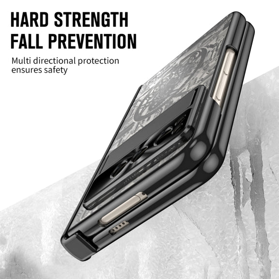For Google Pixel Fold Mechanical Legend Integrated Electroplating All-inclusive Phone Case(Black)