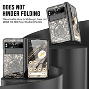 For Google Pixel Fold Mechanical Legend Integrated Electroplating All-inclusive Phone Case(Black)