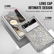 For Google Pixel Fold Mechanical Legend Integrated Electroplating All-inclusive Phone Case(Silver)
