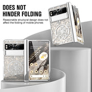 For Google Pixel Fold Mechanical Legend Integrated Electroplating All-inclusive Phone Case(Silver)
