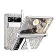 For Google Pixel Fold Mechanical Legend Integrated Electroplating All-inclusive Phone Case with Pen Slot(Silver) - Google Cases by PMC TechLife | Online Shopping South Africa | PMC TechLife | Buy Now Pay Later Mobicred