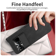 For Google Pixel Fold Integrated Napa Texture All-inclusive Phone Case with Hinge(Black)